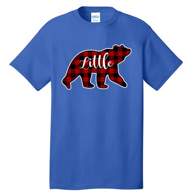 Red Plaid Little Bear Matching Family Group Meaningful Gift Tall T-Shirt