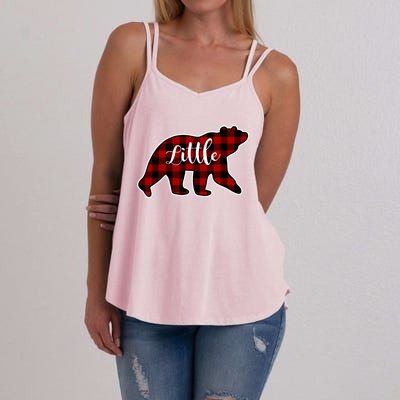 Red Plaid Little Bear Matching Family Group Meaningful Gift Women's Strappy Tank