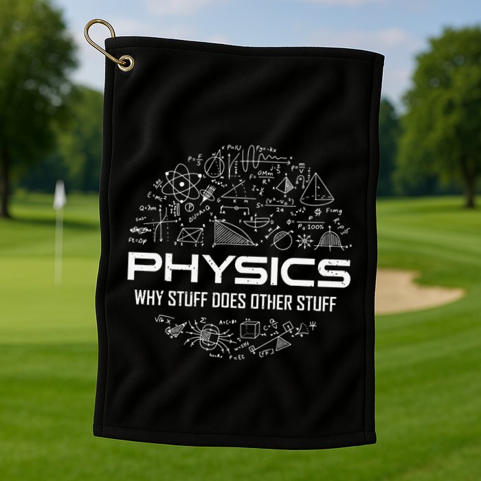 retro Physics Lover Physics Humor Golf Towel