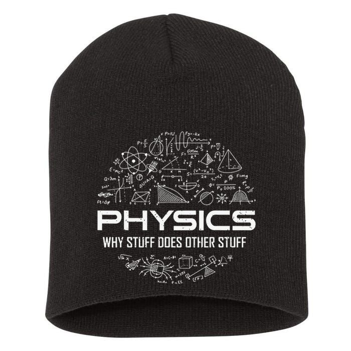 retro Physics Lover Physics Humor Short Acrylic Beanie