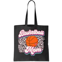 Retro Pink Leopard Basketball Mom Mother's Day Sport Mama Tote Bag