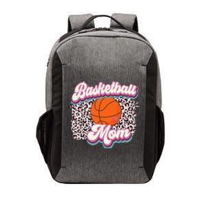 Retro Pink Leopard Basketball Mom Mother's Day Sport Mama Vector Backpack