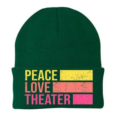 Retro Peace Love Theater For Actor & Actress Knit Cap Winter Beanie