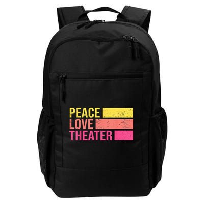 Retro Peace Love Theater For Actor & Actress Backpack