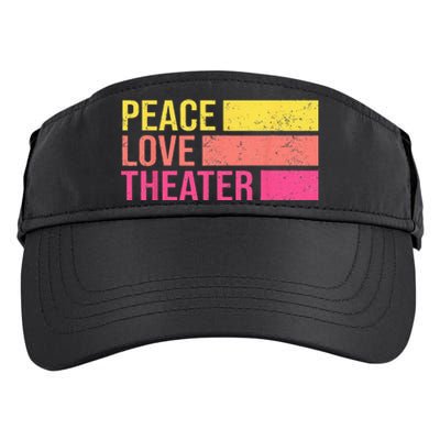 Retro Peace Love Theater For Actor & Actress Adult Drive Performance Visor