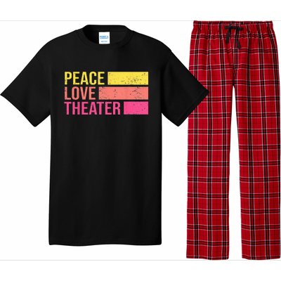 Retro Peace Love Theater For Actor & Actress Pajama Set