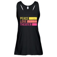 Retro Peace Love Theater For Actor & Actress Ladies Essential Flowy Tank