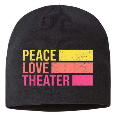 Retro Peace Love Theater For Actor & Actress Sustainable Beanie