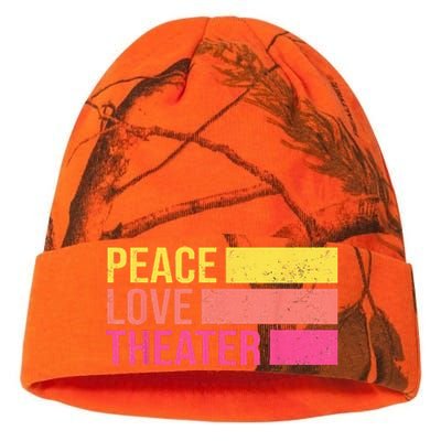 Retro Peace Love Theater For Actor & Actress Kati Licensed 12" Camo Beanie