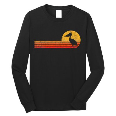 Retro Pelican Lover Funny Pelican Vintage Long Sleeve Shirt