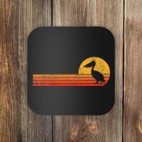 Retro Pelican Lover Funny Pelican Vintage Coaster