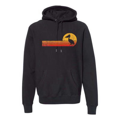 Retro Pelican Lover Funny Pelican Vintage Premium Hoodie