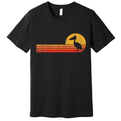 Retro Pelican Lover Funny Pelican Vintage Premium T-Shirt