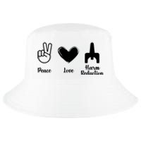 Retro Peace Love Harm Reduction Overdose Awareness Nurse Cool Comfort Performance Bucket Hat