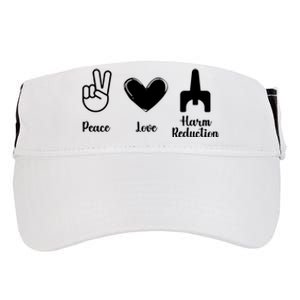 Retro Peace Love Harm Reduction Overdose Awareness Nurse Adult Drive Performance Visor