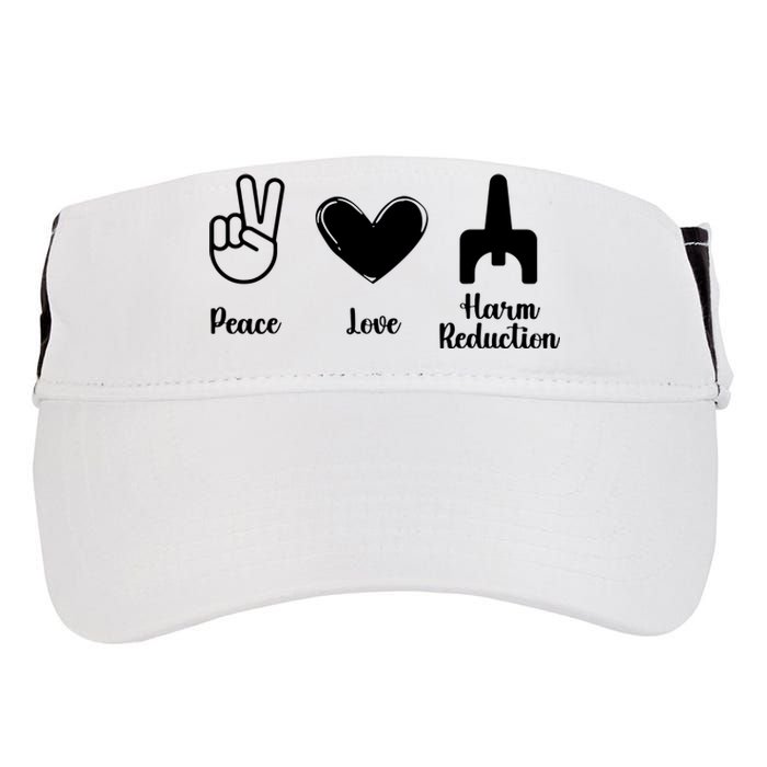 Retro Peace Love Harm Reduction Overdose Awareness Nurse Adult Drive Performance Visor