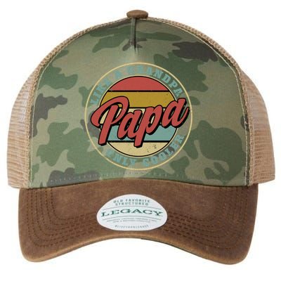 Retro Papa Like A Grandpa Only Cooler Vintage Fathers Day Gift Legacy Tie Dye Trucker Hat