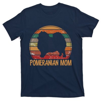 Retro Pomeranian Mom Pompom Dog Owner Mother Pet Mama T-Shirt