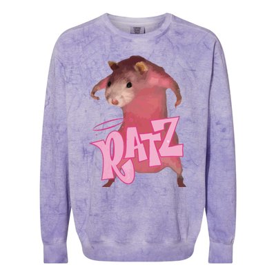 Ratz Pink Meme Colorblast Crewneck Sweatshirt