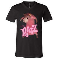 Ratz Pink Meme V-Neck T-Shirt