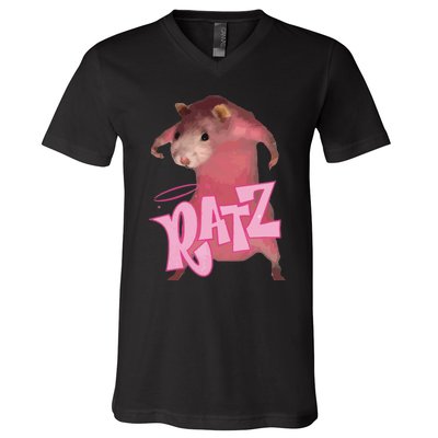 Ratz Pink Meme V-Neck T-Shirt