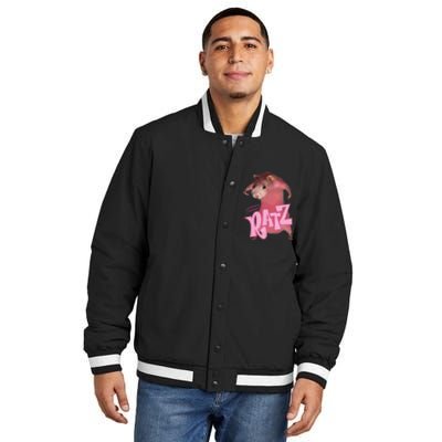 Ratz Pink Meme Insulated Varsity Jacket