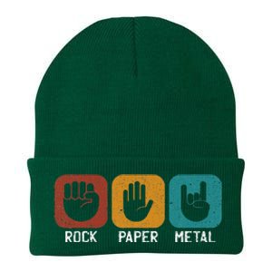 Rock Paper Metal Heavy Metal Music Knit Cap Winter Beanie