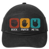 Rock Paper Metal Heavy Metal Music 7-Panel Snapback Hat