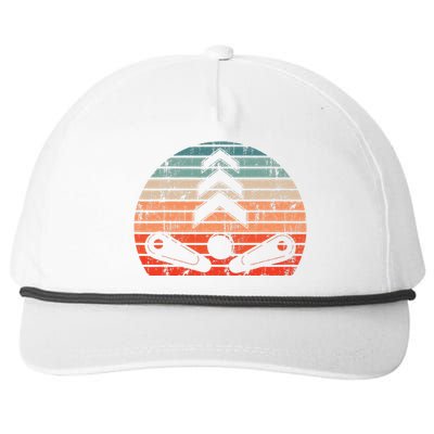 Retro Pinball Machine Flippers Vintage Arcade Game Snapback Five-Panel Rope Hat