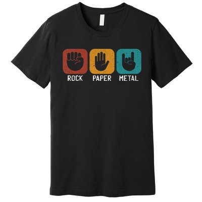 Rock Paper Metal Heavy Metal Music Premium T-Shirt