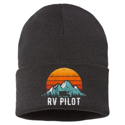 Rv Pilot Motorhome Travel Vacation Gift Sustainable Knit Beanie