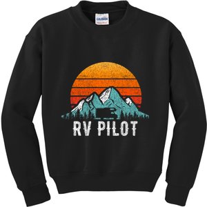 Rv Pilot Motorhome Travel Vacation Gift Kids Sweatshirt