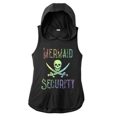 Rainbow Pirate Mermaid Security Costume Party Ladies PosiCharge Tri-Blend Wicking Draft Hoodie Tank