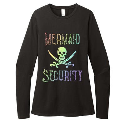 Rainbow Pirate Mermaid Security Costume Party Womens CVC Long Sleeve Shirt