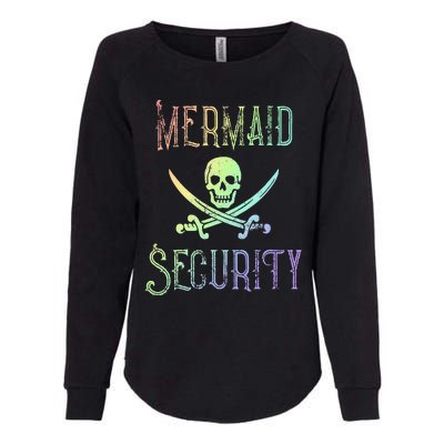 Rainbow Pirate Mermaid Security Costume Party Womens California Wash Sweatshirt