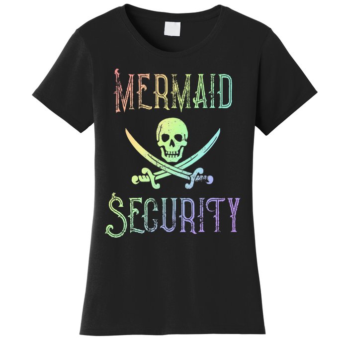 Rainbow Pirate Mermaid Security Costume Party Women's T-Shirt