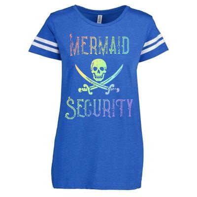 Rainbow Pirate Mermaid Security Costume Party Enza Ladies Jersey Football T-Shirt