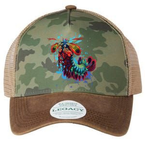 Rainbow Peacock Mantis Shrimp Legacy Tie Dye Trucker Hat