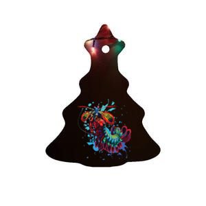 Rainbow Peacock Mantis Shrimp Ceramic Tree Ornament