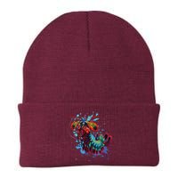 Rainbow Peacock Mantis Shrimp Knit Cap Winter Beanie