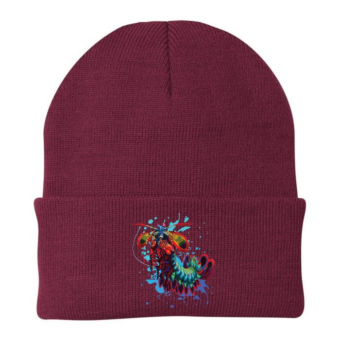 Rainbow Peacock Mantis Shrimp Knit Cap Winter Beanie