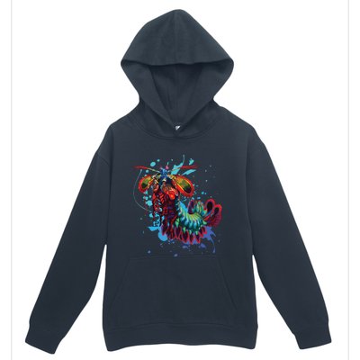 Rainbow Peacock Mantis Shrimp Urban Pullover Hoodie