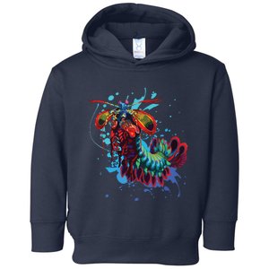 Rainbow Peacock Mantis Shrimp Toddler Hoodie