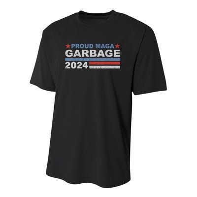 Retro Proud Maga Garbage 2024 Trump Supporter Gift Youth Performance Sprint T-Shirt