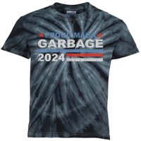 Retro Proud Maga Garbage 2024 Trump Supporter Gift Kids Tie-Dye T-Shirt