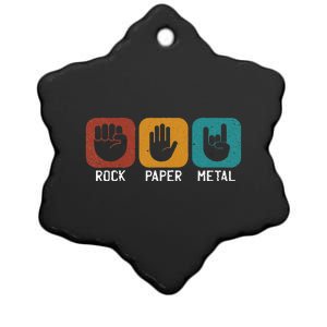 Rock Paper Metal Heavy Metal Music Ceramic Star Ornament