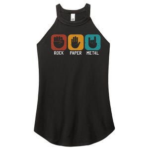 Rock Paper Metal Heavy Metal Music Women's Perfect Tri Rocker Tank