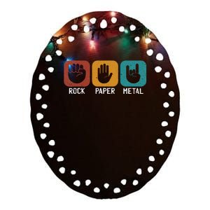 Rock Paper Metal Heavy Metal Music Ceramic Oval Ornament