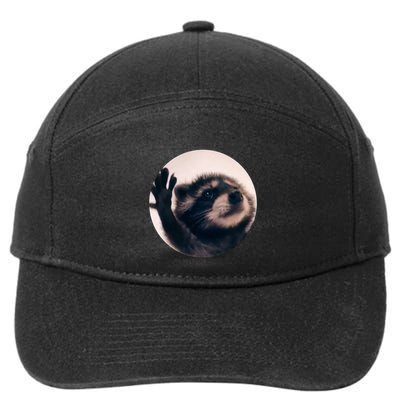 Raccoon Pedro Meme Vibing On Song 7-Panel Snapback Hat