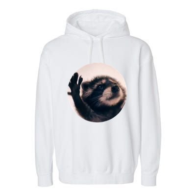Raccoon Pedro Meme Vibing On Song Garment-Dyed Fleece Hoodie